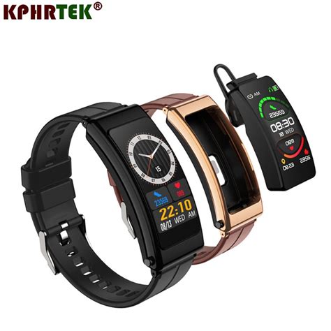 K Bluetooth Headset Talk Smart Band Bracelet Watch Women Heart Rate