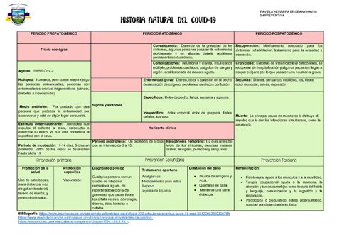 Historia Natural Del Covid RAVIELA HERRERA BRISBANY HAVIVI 2H