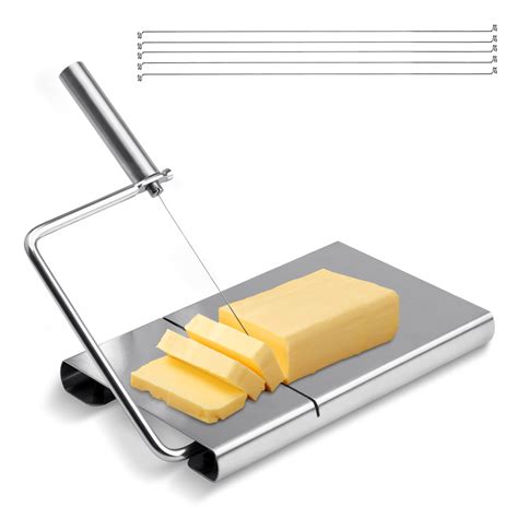 Enloy Stainless Steel Cheese Slicer Durable Kitchen Tool For Butter And Food Cutting With 5