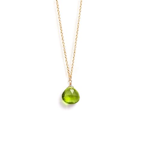 August Peridot Birthstone Pendant Necklace Wanderlust Life