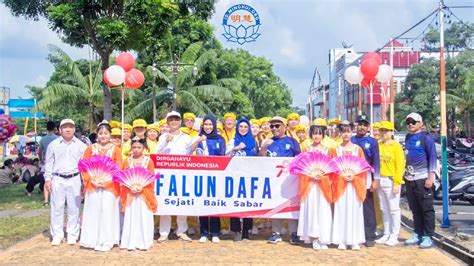 Batam Falun Dafa Diundang Dalam Memeriahkan Pawai Budaya HUT RI Ke 78