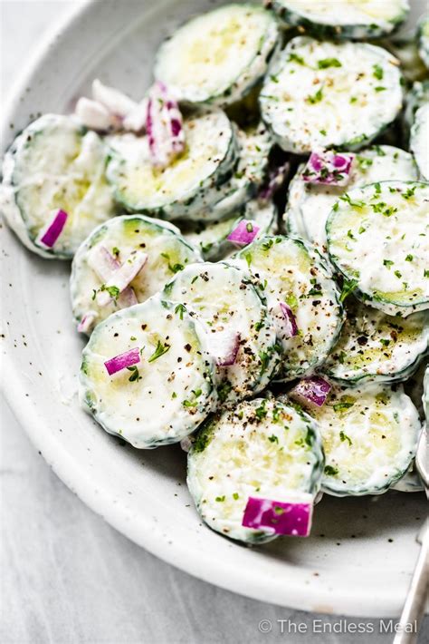 Creamy Cucumber Salad Creamy Cucumber Salad Cucumber Recipes Salad