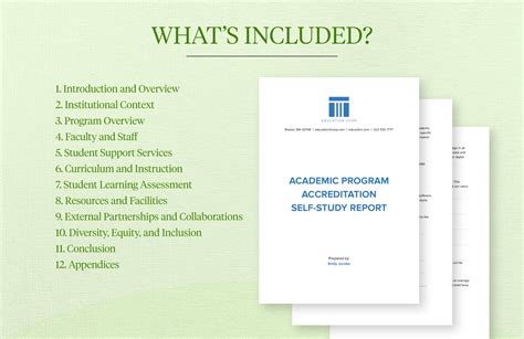 Academic Program Accreditation Self Study Report Template In Word PDF