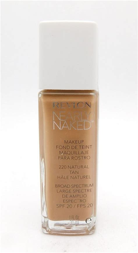 Revlon Nearly Naked Makeup Broad Spectrum SPF 20 220 Natural Tan 1 Fl