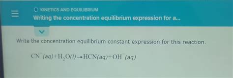 Solved Write The Pressure Equilibrium Constant Expression