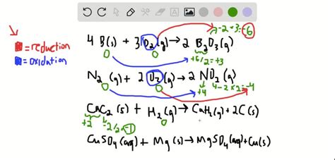 Solved For Each Of The Following Oxidationreduction Reactions