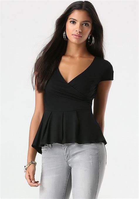 Surplice Peplum Top Tops Peplum Top Peplum