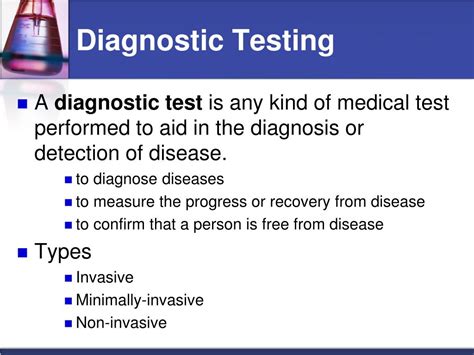 Ppt Diagnostic Testing Powerpoint Presentation Free Download Id