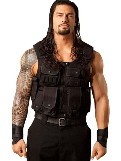 WWE Roman Reigns Tactical Black Vest JacketsJunction