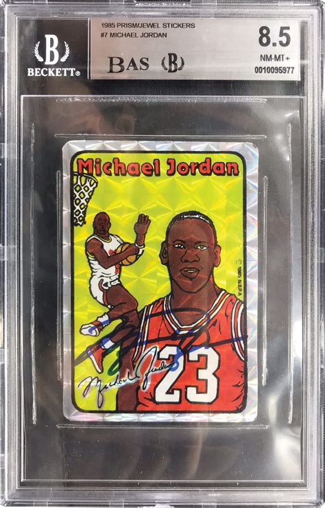 Lot Detail Michael Jordan Signed Ultra Rare Jewel Prism Sticker