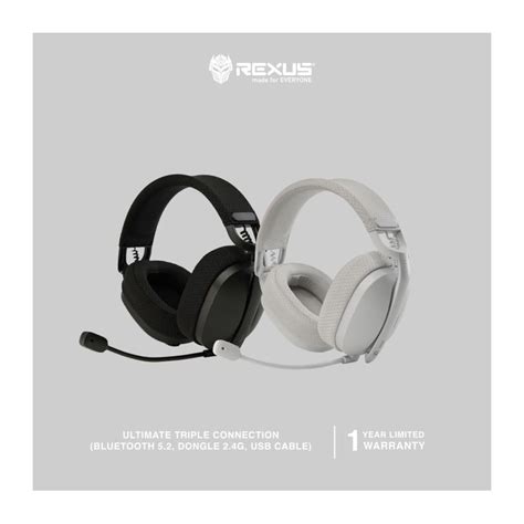 Rexus Daxa Sedna Wireless Gaming Headset In Connection Sl White Black