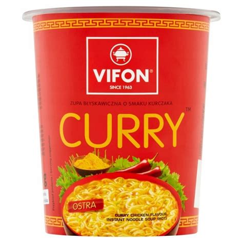 Vifon Curry Zupa B Yskawiczna G Kubek Por Wnaj Ceny Allegro Pl