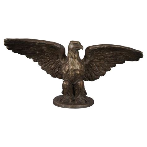 Mid Century Brass American Bald Eagle Sculpture For Sale At 1stdibs