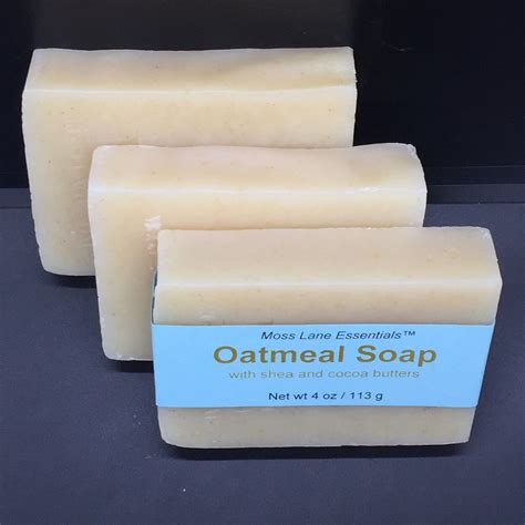 Oatmeal Soap Unscented Cold Process Soap With Shea And Cocoa Butters