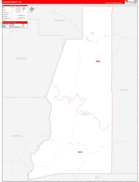 Maps of Lander County Nevada - marketmaps.com