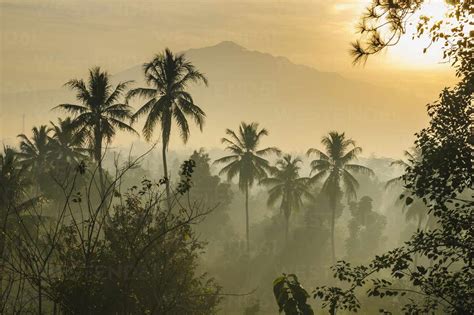 Early Morning View Of The Countryside Surrounding The Temple Complex Of