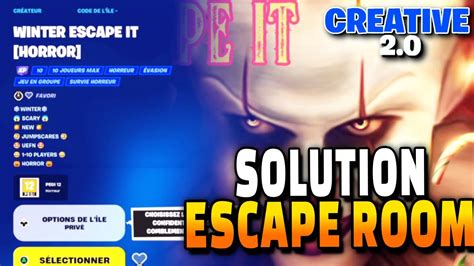 Solution Map Escape Room Horreur Fortnite Cr Atif Solution Escape