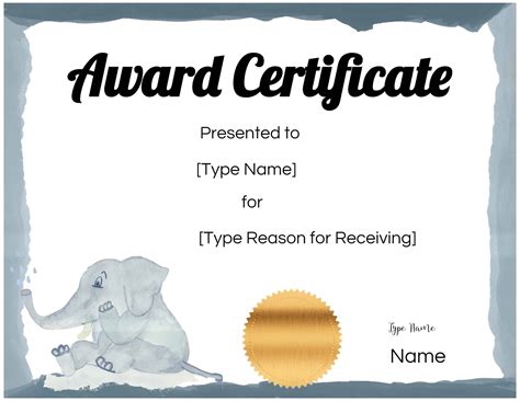 Free Custom Certificates For Kids Customize Online And Print At Home