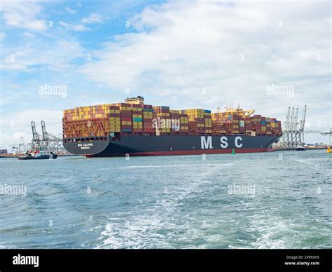 Rotterdam Netherlands August Th A Heavily Loaded Container