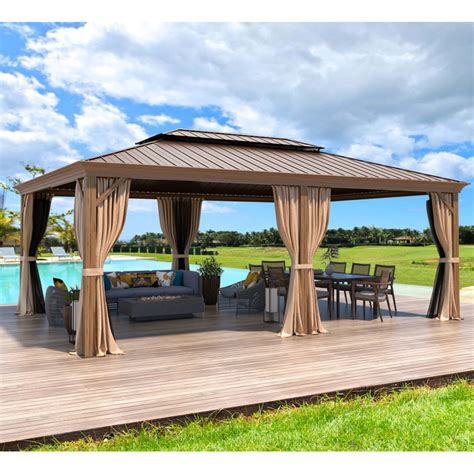 Erommy Ft W X Ft D Aluminum Patio Gazebo Reviews Wayfair