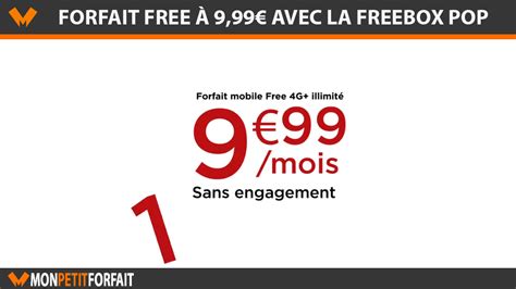 Le Forfait Free passe à 9 99 mois pour les abonnés Freebox Pop