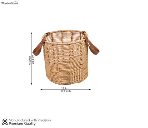 Buy Round Jute Basket At 48 Off Online Wooden Street