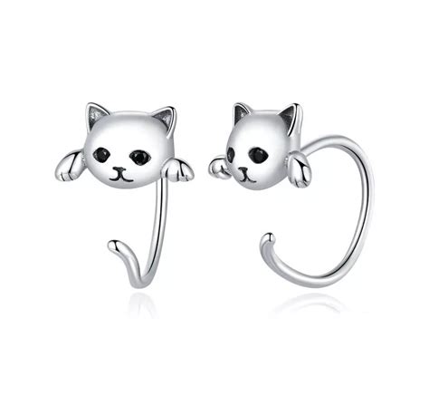 Aretes De Gato Plata 925 Joyería Fina Para Mujer En México SKÖN