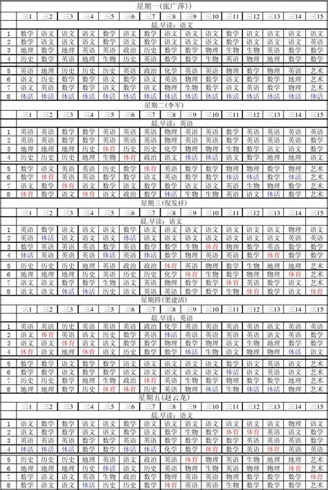 大桥高级中学2011 2012学年度第二学期总课表word文档在线阅读与下载免费文档