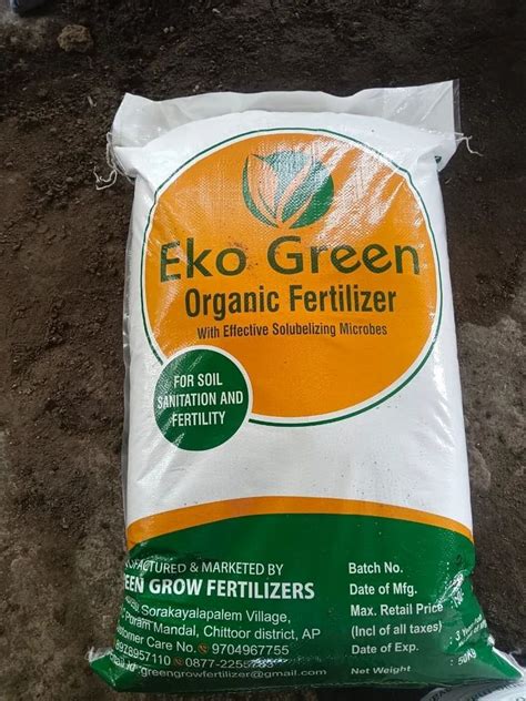 Bio Tech Grade Powder Eko Green Organic Fertilizer Target Crops