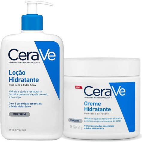 Kit Creme E Lo O Hidratante Cerave Hidrata E Restaura A Barreira