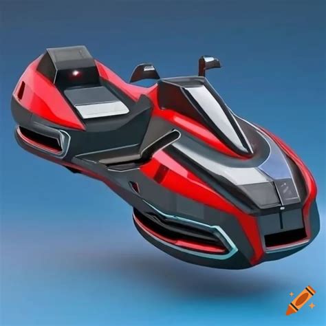 Futuristic Black And Red Hover Bike On Craiyon