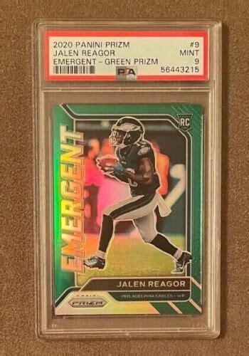 Panini Prizm Jalen Reagor Emergent Green Prizm Psa Mint Rookie