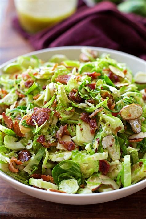 Almond Bacon Brussels Sprouts Salad Life Made Simple