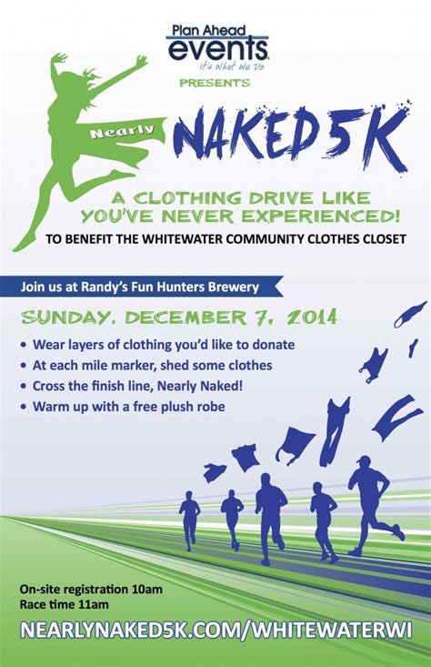 The Nearly Naked Run Walk For Whitewaters Community Clothes Closet