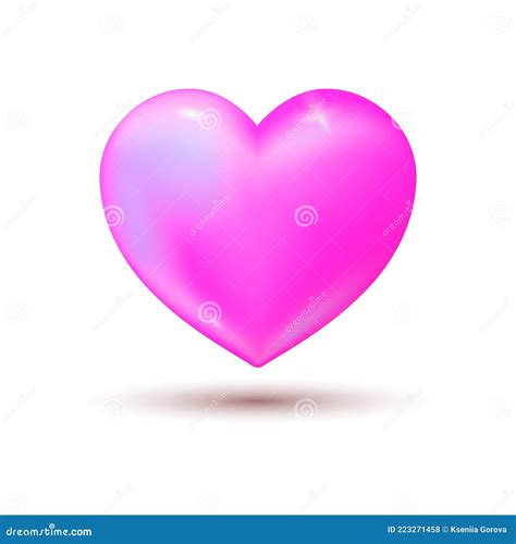 Vector Illustration of Realistic Violet Heart Stock Vector ...