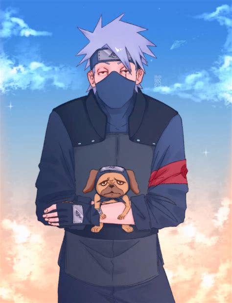 Kakashi and Pakkun by Ayamezoku on DeviantArt