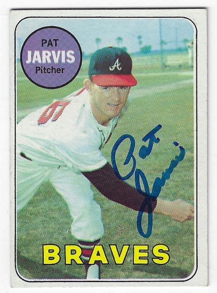 Autographed Pat Jarvis Atlanta Braves Topps Card Main Line