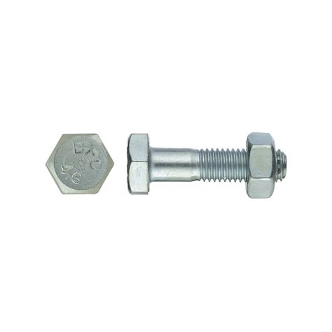 Hexagonal Bolt With Nut Din Galvanised Af M X