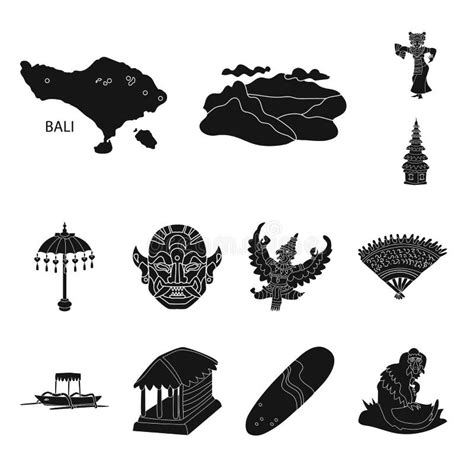 Vector Design Of And Traditional Icon Collection Of And Bali Stock