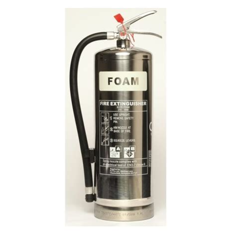 6ltr Foam Fire Extinguisher Polished Flameskill