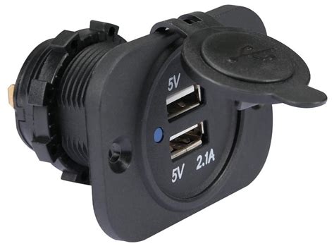 Usb Socket In Car Panel Mount 12v Dc Input Velleman Cpc