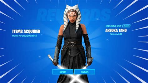 New Ahsoka Skin Bundle In Fortnite Fortnite X Ahsoka Youtube