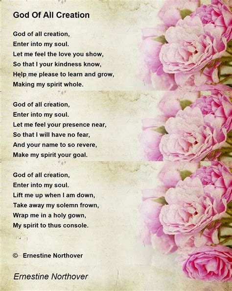 God Of All Creation God Of All Creation Poem By Ernestine Northover