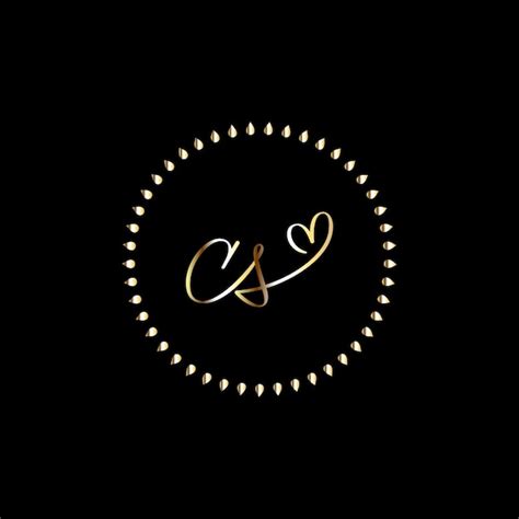 Cs logotipo inicial casamento moda joias boutique floral botânico