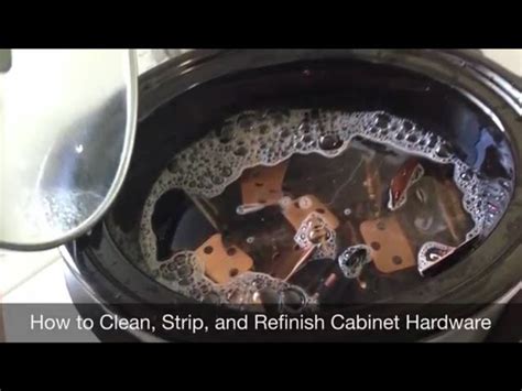 How To Clean Strip And Refinish Cabinet Hardware You