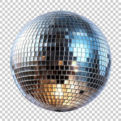 Magnificent Disco Ball Isolated On Transparent Background Premium AI