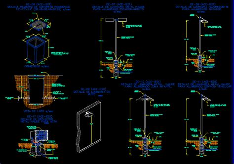 Detalles De Alumbrado En AutoCAD Librería CAD