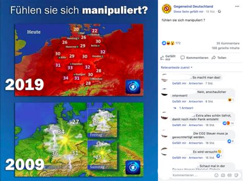 Manipulation Falsche Behauptung über rote Wetterkarte der Tagesschau