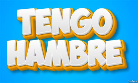 Tengo hambre Efecto de texto y diseño de logotipos Frase TextStudio