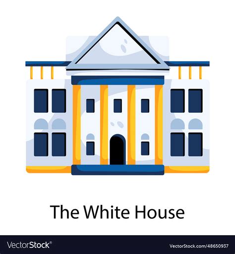 White house Royalty Free Vector Image - VectorStock